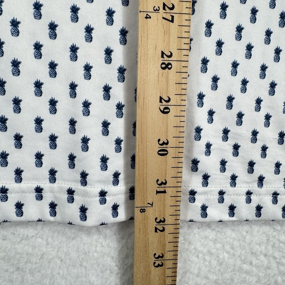 IZOD Golf Polo Shirt Mens L Pineapple Print Active Stretch Tennis Collared Logo‎ - Picture 6 of 7